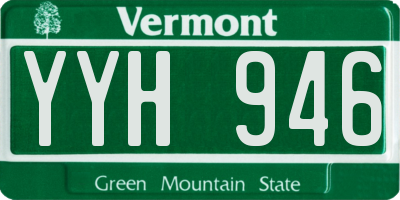 VT license plate YYH946