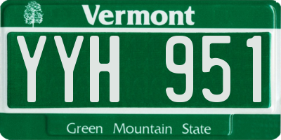 VT license plate YYH951