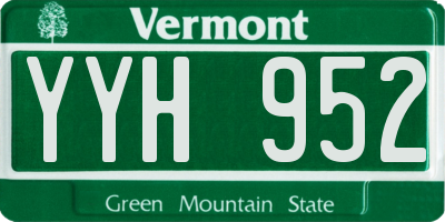 VT license plate YYH952