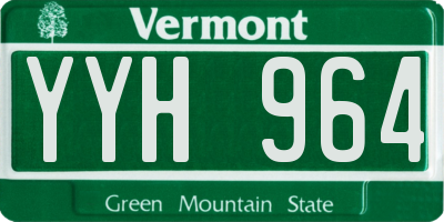 VT license plate YYH964
