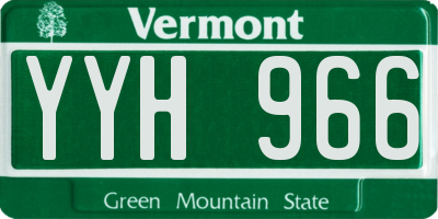 VT license plate YYH966