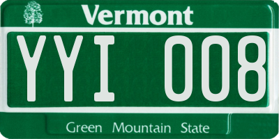 VT license plate YYI008