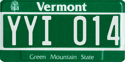 VT license plate YYI014