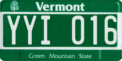 VT license plate YYI016