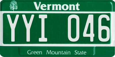 VT license plate YYI046