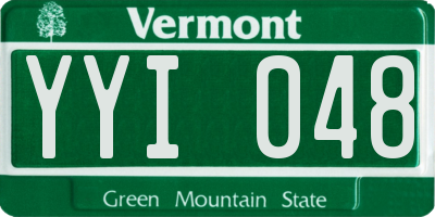 VT license plate YYI048