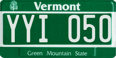 VT license plate YYI050