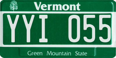 VT license plate YYI055