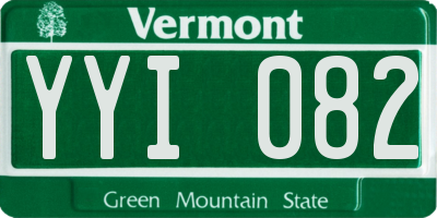 VT license plate YYI082