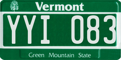 VT license plate YYI083