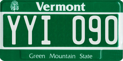 VT license plate YYI090