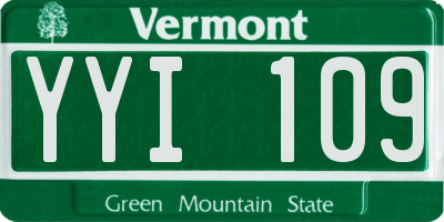 VT license plate YYI109