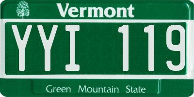 VT license plate YYI119