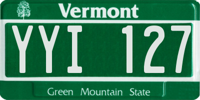 VT license plate YYI127