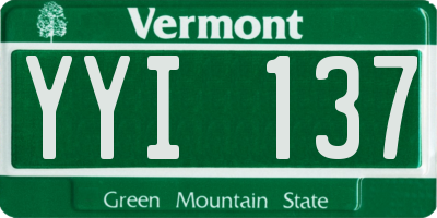 VT license plate YYI137