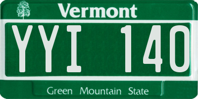 VT license plate YYI140