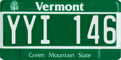 VT license plate YYI146