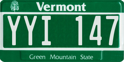 VT license plate YYI147