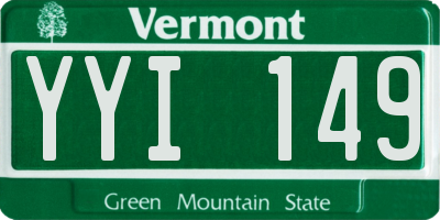 VT license plate YYI149