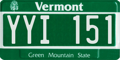 VT license plate YYI151
