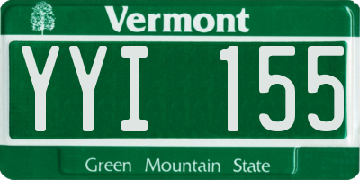 VT license plate YYI155