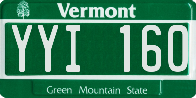 VT license plate YYI160