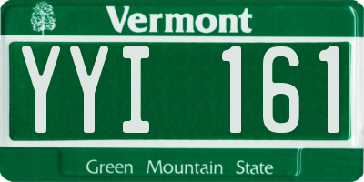 VT license plate YYI161