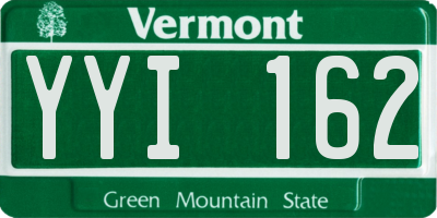 VT license plate YYI162