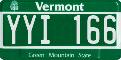 VT license plate YYI166
