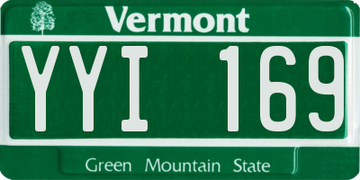 VT license plate YYI169