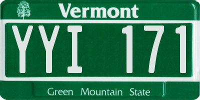 VT license plate YYI171