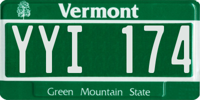 VT license plate YYI174