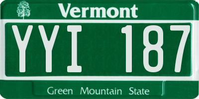 VT license plate YYI187