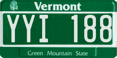 VT license plate YYI188