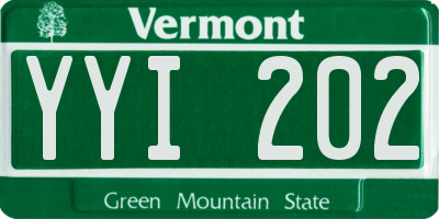 VT license plate YYI202