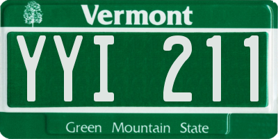 VT license plate YYI211