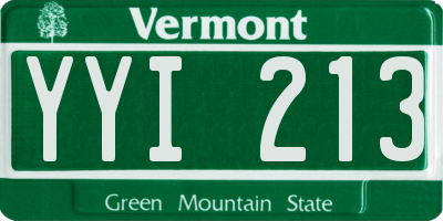 VT license plate YYI213
