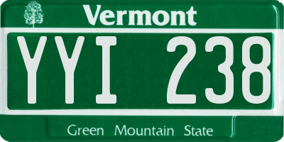 VT license plate YYI238