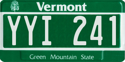 VT license plate YYI241
