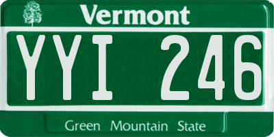 VT license plate YYI246