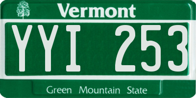 VT license plate YYI253
