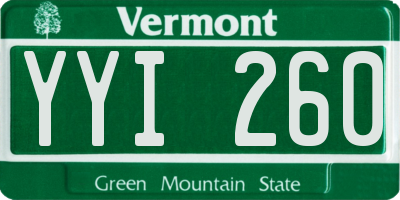 VT license plate YYI260