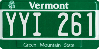 VT license plate YYI261
