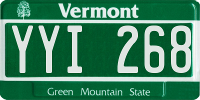 VT license plate YYI268