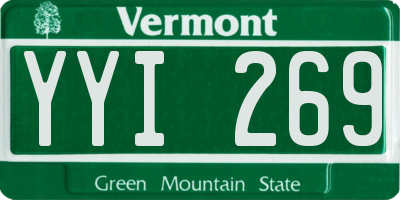 VT license plate YYI269