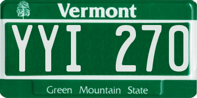 VT license plate YYI270