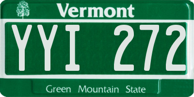 VT license plate YYI272