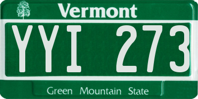 VT license plate YYI273