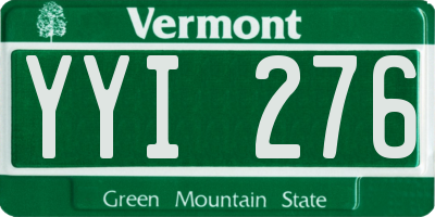 VT license plate YYI276