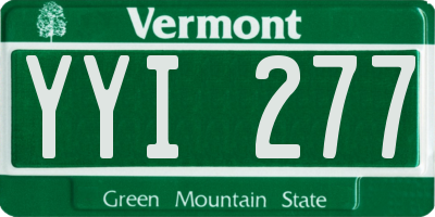 VT license plate YYI277